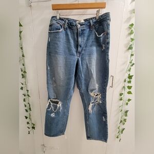Abercrombie & Fitch Distressed Blue Jeans